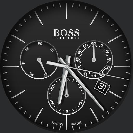 Hugo Boss Model Swims Black Watchfaces For Smart Watches