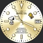 Invicta Character Watch Snoopy Gold