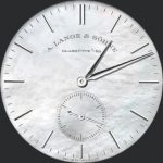 A Lange Sohne Saxonia White Gold White Mother Of Pearl Face