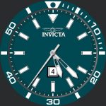 Invicta Dive Watch In Midnight Green