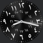 Arabic Watch & Seconds Black