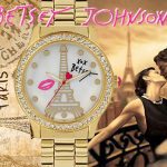 Betsey Johnson Eiffel Tower MOP Women’s Watch BJ00131-86