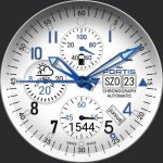Fortis Chronograph White & Blue V1