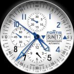 Fortis Chronograph White & Blue V2