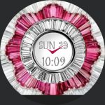 Pink And Silver Diamond Flower