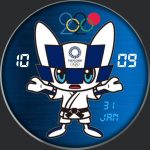 Tokyo Olympics 2020 Mascot Digital Watch Blue