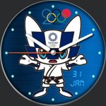 Tokyo Olympics 2020 Mascot Watch Blue 02