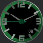 Green 3d Watch Face