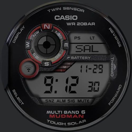 Casio G-Shock G-9300-1DR Mudman Black Watch – WatchFaces for Smart Watches