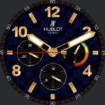 Hublot Blue Checkered and Rose Gold Dial