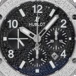 Hublot Big Bang Chronograph Full Diamond Set with Custom Black Dial 301.SX. 1170.SX
