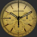1960s Vintage Wakmann 3 Register Chronograph 14k Yellow Gold Plated