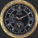 1996 Seiko World Timer Chronograph 6M15-9000 Dark Version