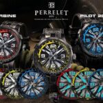 Perrelet Turbine Pilot 48 Tricolor 2020 Ref. A1095-2, (electric blue), Ref. A1095-3 (red), Ref. A1095-4 (yellow)