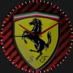 Ferrari Red Carbon Style Watch