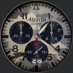 Alpina Camouflage Big Date – Navy Blue&Brown Combo