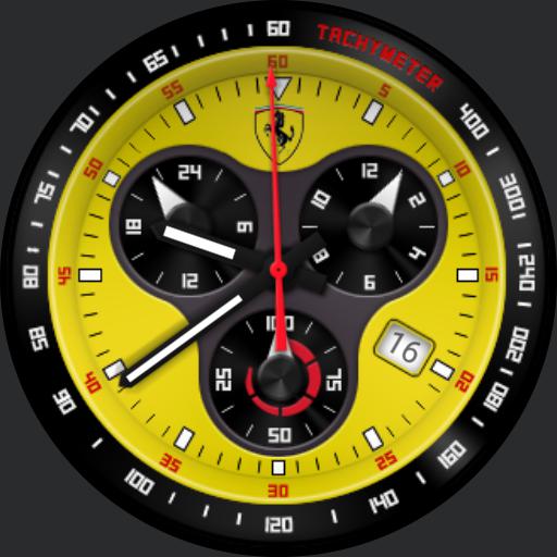 Ferrari Tachymeter Yellow Bezel