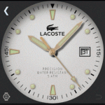 Lacoste model 3510g white gold v2 with Battery Level
